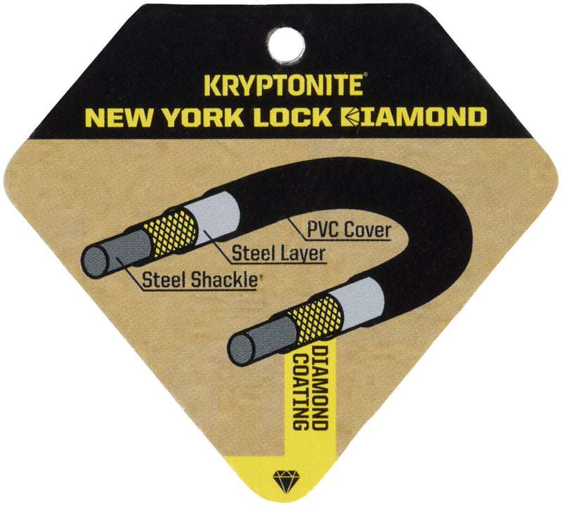 Load image into Gallery viewer, Kryptonite New York Diamond Standard, U-Lock, Key, 204x95mm, 8"x3.74", Thickness in mm: 26mm, Yellow
