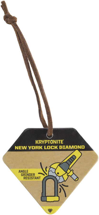 Kryptonite New York Diamond Standard, U-Lock, Key, 204x95mm, 8"x3.74", Thickness in mm: 26mm, Yellow