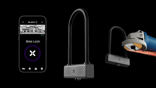Onguard BLACK X Titan RockSolid Smart U-Lock BLE/Key SLBX-TI-ULRS 15mm 4.5`x9`