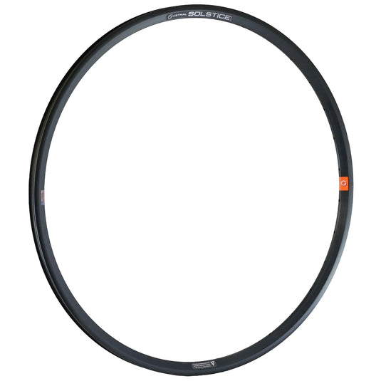 Astral Solstice Disc 700c Rim Lightweight, Tubeless-Ready, Black, Durable Aluminum Cycling Wheel Set (Qty: 2)