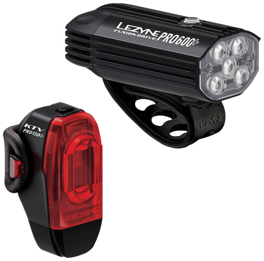 Lezyne-Fusion-Drive-Pro-600-KTV-Drive-Pro-Headlight-&-Taillight-Set-Flash-HDLG0519