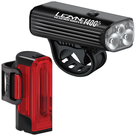 Lezyne-Macro-Drive-1400-Strip-Drive-Pro-400-Pair-Headlight-&-Taillight-Set-Flash-LGST0339