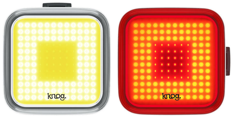 Load image into Gallery viewer, Knog-Blinder-Square-Set-Headlight-&amp;-Taillight-Set-Flash-LGST0469
