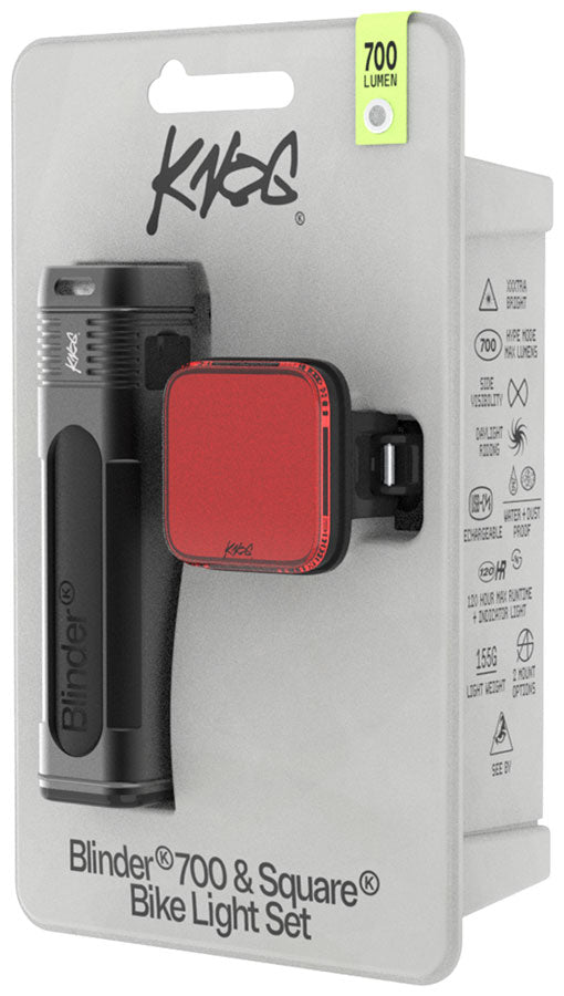 Load image into Gallery viewer, Knog Blinder 700/Blinder 100 Lights, Front/Rear Set, Black
