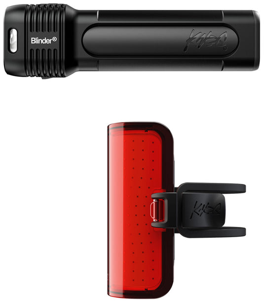 Knog Blinder 1400/Cobber Reflex Lights, Front/Rear Set, Blk