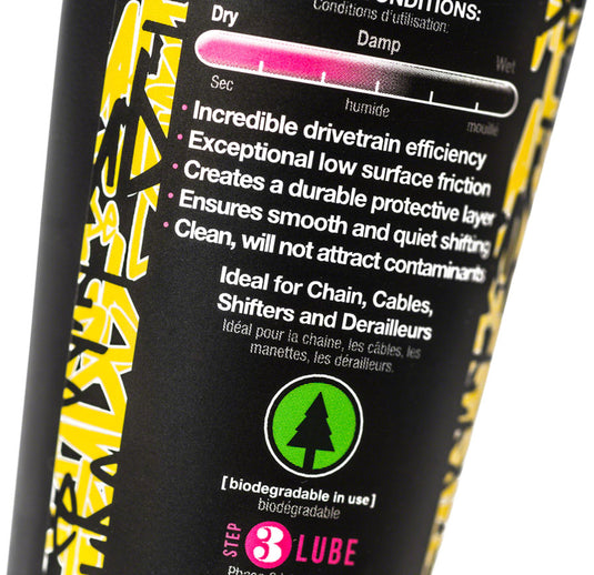Muc-Off Bio Dry Bike Chain Lube - 120ml, Drip Wax Based Formula, Smooth