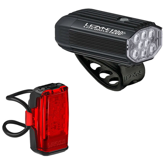 Lezyne-Lite-Drive-1200-KTV-Drive-Pro-Headlight-&-Taillight-Set-Flash-LGST0513