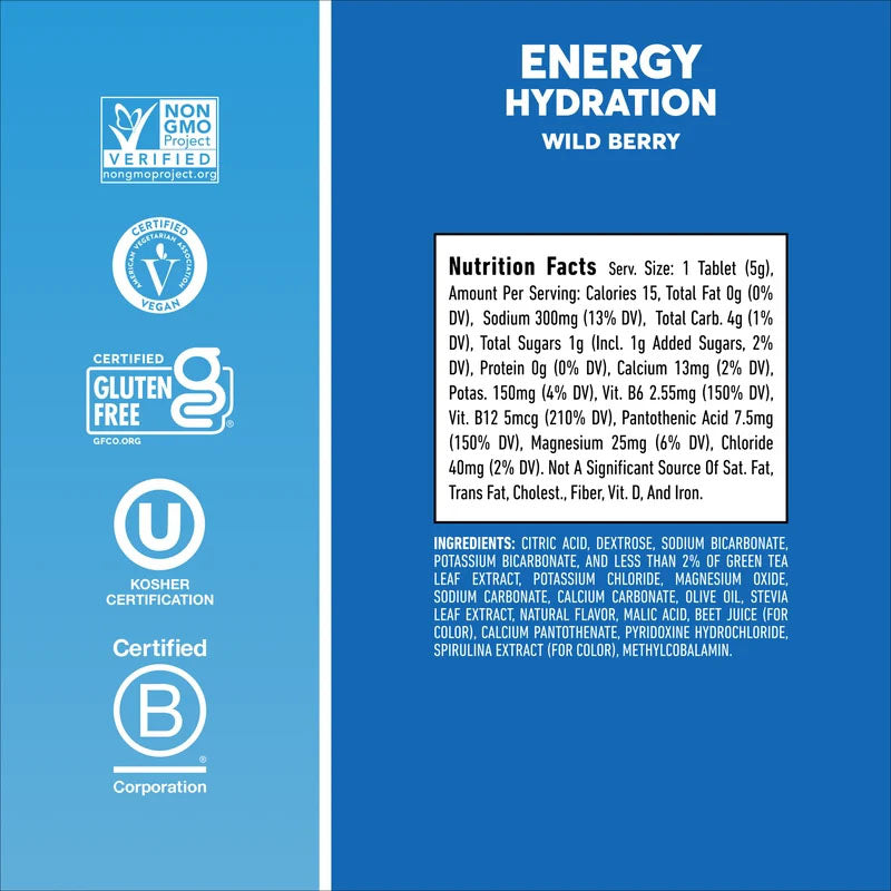 Load image into Gallery viewer, Nuun Nuun Energy, Wild Berry, 8/Count
