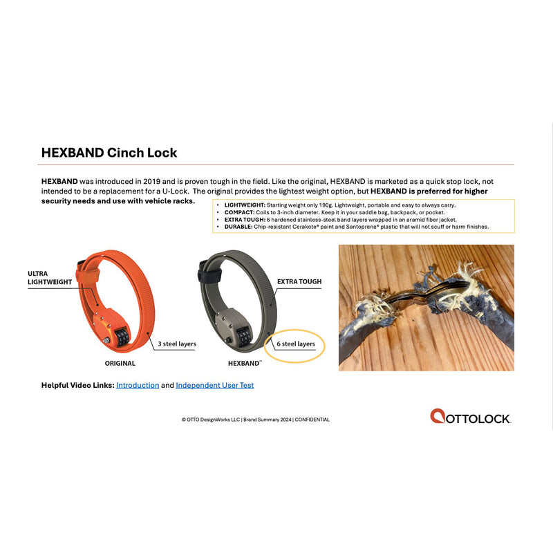Load image into Gallery viewer, OttoLock 30" Hexband Cinch Lock, 762mm x 38mm, Gray
