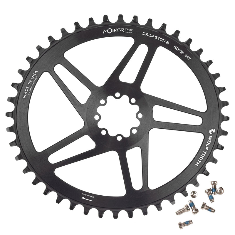 Load image into Gallery viewer, Wolf Tooth Elliptical Direct Mount Chainring - 44t, SRAM Direct Mount, Drop-Stop B, For SRAM 8-Bolt Cranksets, 6mm

