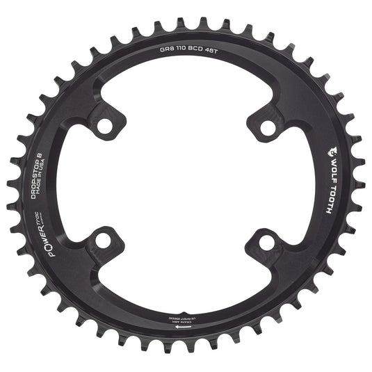 Wolf Tooth Drop-Stop ST 42T Asymmetric 110 BCD Chainring for Shimano GRX