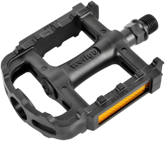 Wellgo-LU-895-DU-Pedals-Flat-Platform-Pedals-Plastic-Chromoly-Steel-PEDL1589-Bicycle-Pedals