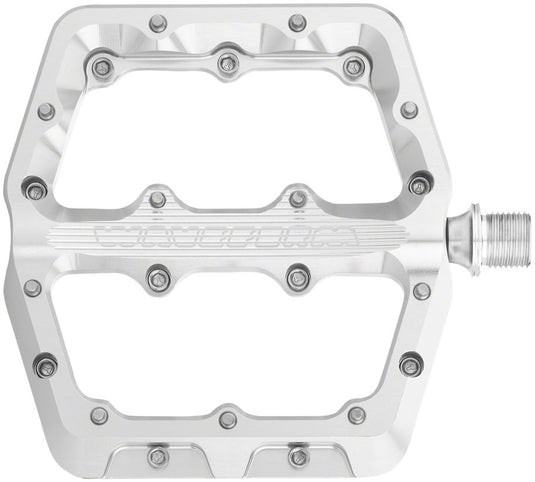 Wolf Tooth Waveform Aluminum Pedals Large Raw Silver