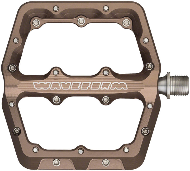Load image into Gallery viewer, Wolf Tooth Waveform Aluminum Pedals Large Espresso
