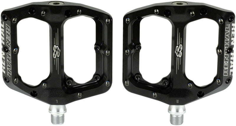 Load image into Gallery viewer, Renthal Revo-F Platform Pedals, Body: Aluminum, Spindle: Cr-Mo, 9/16'', Black
