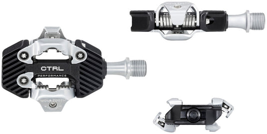 Wolf Tooth CTRL Trail Performance Clipless Pedals - Dual Sided Clipless, Alloy, 9/16", Black, Pair, Shimano SPD