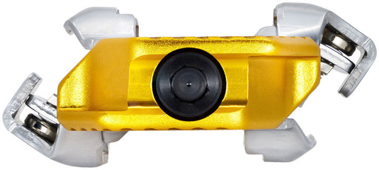 Wolf Tooth CTRL Trail Performance Clipless Pedals - Dual Sided Clipless, Alloy, 9/16", Gold, Pair, Shimano SPD