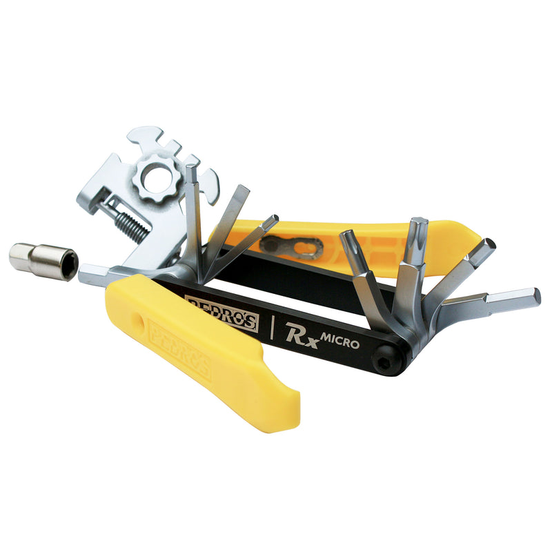 Load image into Gallery viewer, Pedros Rx Micro-21 Multitool Multi Tool Yellow/Silver 6463226
