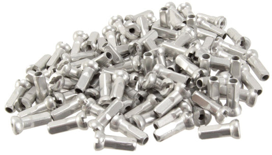 Sapim Brass Polyax Nipple, 14g/12mm, Silver, 100/Count