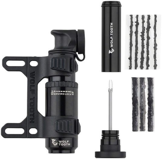 Wolf-Tooth-EnCase-30cc-Pump-with-Tire-Plug-Tool-Frame-Pump-Presta-FRPM0312