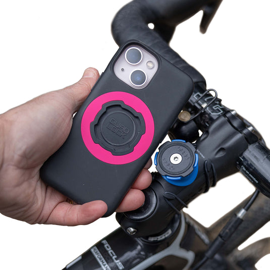 Quad Lock Stem/Handlebar Bike Mount, Black/Blue
