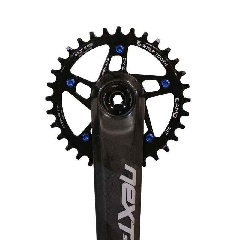 Load image into Gallery viewer, Wolf Tooth CAMO Direct Mount Spider For Race Face Cinch P2 Reverse Dish (57mm chainline / +3mm offset) Blue
