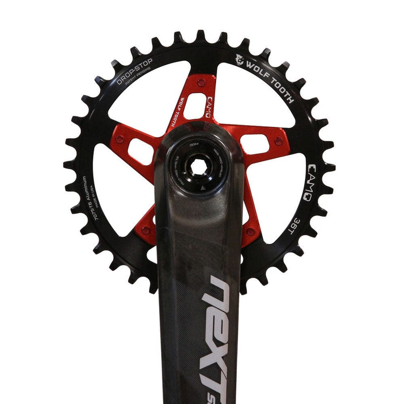 Load image into Gallery viewer, Wolf Tooth CAMO Direct Mount Spider For Race Face Cinch P2 Reverse Dish (57mm chainline / +3mm offset) Blue
