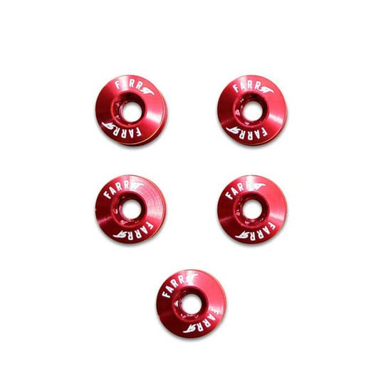 Farr-ST BMX Alloy Torx Chainring Bolts, 5pc Set, Red
