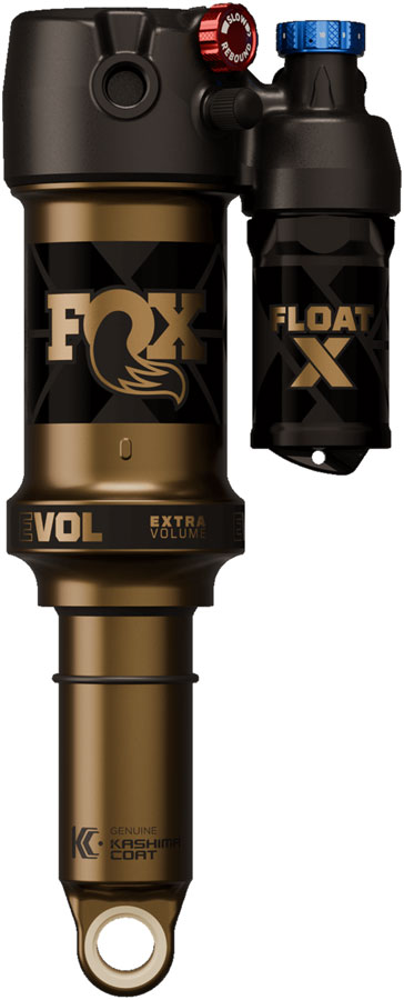 FOX FLOAT X Factory Rear Shock - Trunnion Metric, 185 x 55 mm, EVOL LV, 0.4 ci Spacer, 2-Position Lever, Kashima Coat