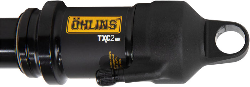 Load image into Gallery viewer, Ohlins TXC2 Rear Shock - Metric, 190mm x 45mm, Twin-Tube Damper, Adjustable Volume Air Spring, Standard, Black
