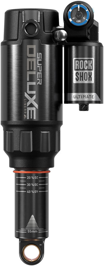 RockShox Super Deluxe Ultimate D1, Rear shock, 185x52.5, Shaft Eyelet: Trunnion, Body Eyelet: Standard, Token Loc 2,