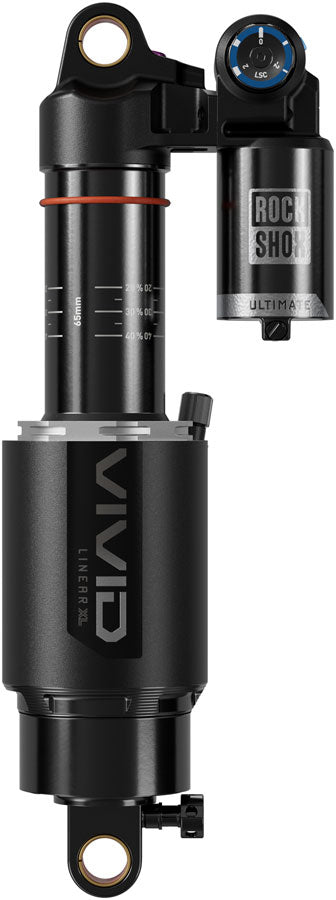 RockShox Vivid Ultimate D1 Rear shock, 210x55, Shaft Eyelet: Standard, Body Eyelet: Standard, 2 Tokens, Reb55/Comp34,