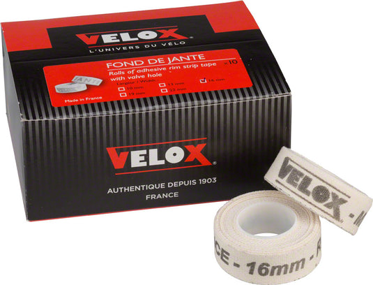 2 Pack Velox Cloth RimTape in Boxes of 10, 22mm Rim Strip Width, All Wheel Sizes