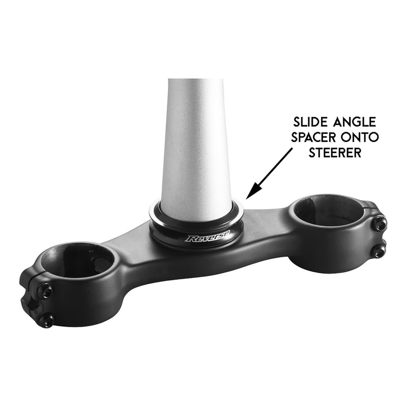 Load image into Gallery viewer, Reverse DH Angle Spacer, 1.5 Headset+1-1/8" Fork, Black
