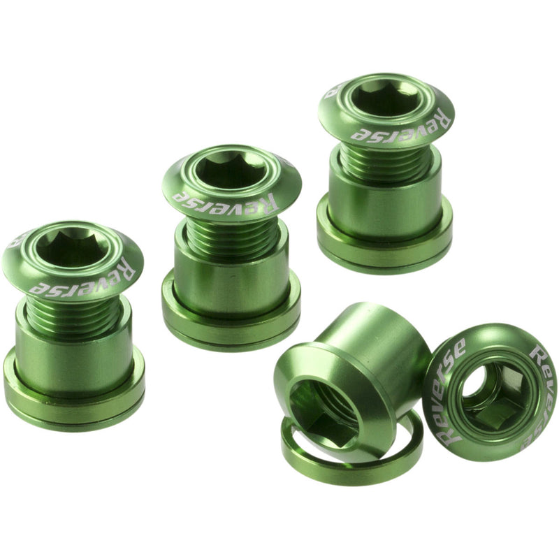 Load image into Gallery viewer, Reverse-Chainring-Bolt-Set-with-2.5mm-Spacers-Axle-Spacer-AXSP0057
