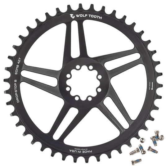 Wolf Tooth Direct Mount Chainring - 36t, SRAM 8-Bolt Direct Mount, 6mm Offset, Drop-Stop ST, Requires 12-Speed HG+