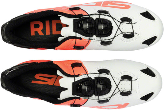 SIDI Shot 2S Pro Road Shoes - White/Coral, 39.5