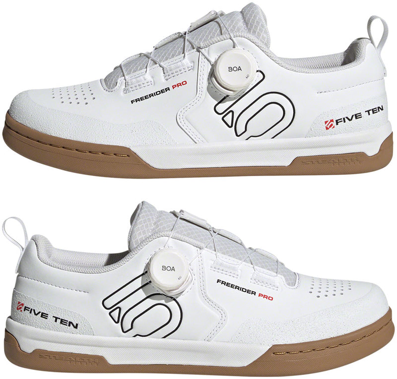 Load image into Gallery viewer, Five Ten Freerider Pro BOA Flat Shoes - Men's, FTWR White/Core Black/Red, 13
