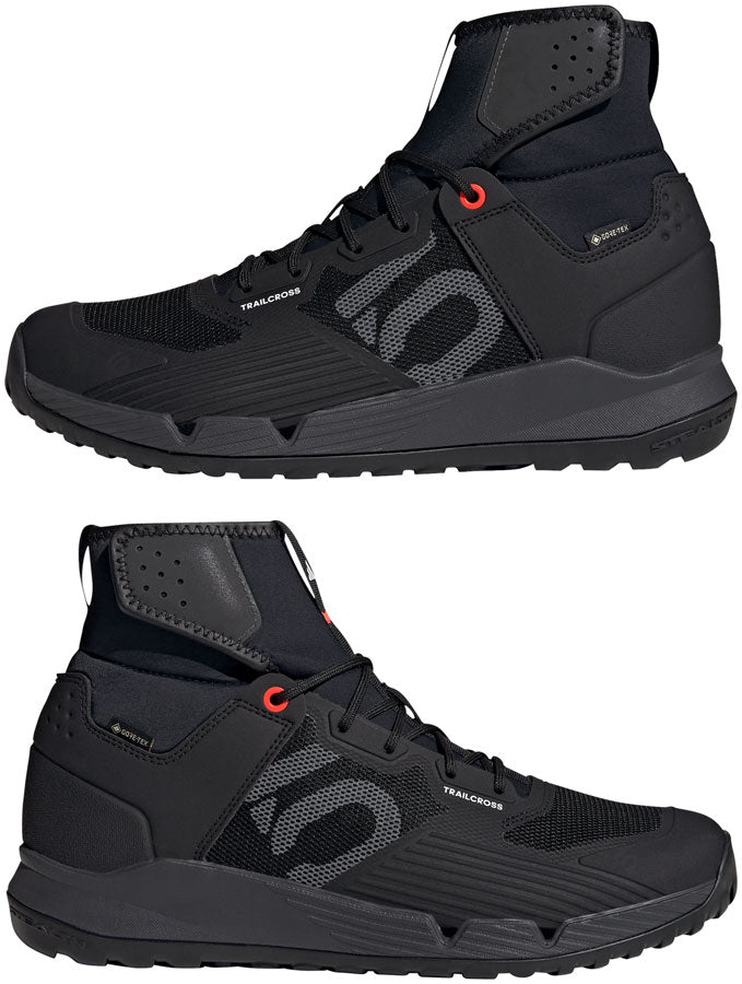 Load image into Gallery viewer, Five Ten Trailcross GTX Flat Shoes - Men's, Core Black / Gray / Solar Red 14
