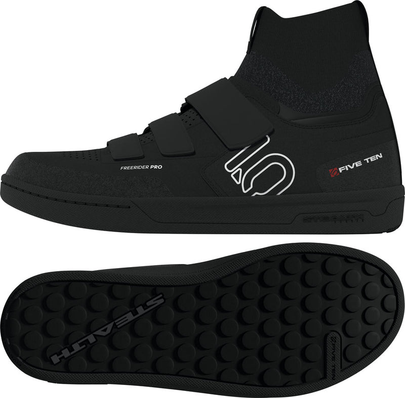 Load image into Gallery viewer, Five Ten Freerider Pro Mid VCS Flat Shoes - Men's, Black / Footwear White / Carbon, 9
