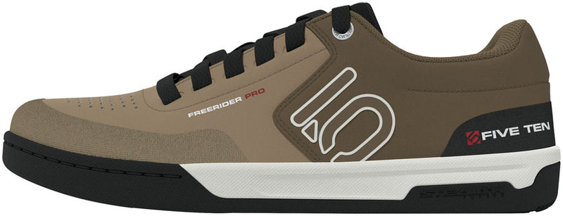 Load image into Gallery viewer, Five-Ten-Freerider-Pro-Flat-Shoes-Men's-Cardboard-Off-White-Core-Black-Flat-Pedal-Shoes
