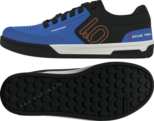 Five Ten Freerider Pro Flat Shoes - Men's, Core Black/Pure Orange/Ray Blue, 8.5