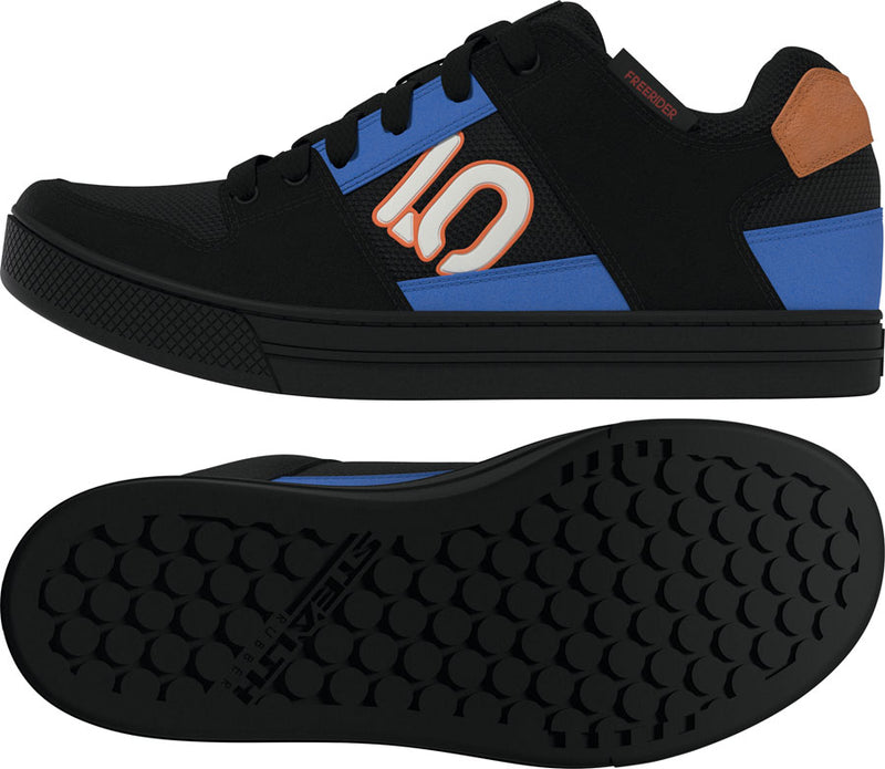 Load image into Gallery viewer, Five Ten Freerider Flat Shoes - Men's, Core Black/Off White/Ray Blue, 8.5
