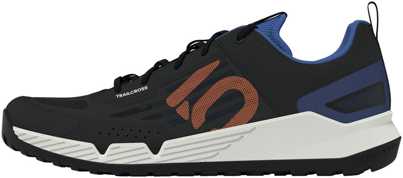 Load image into Gallery viewer, Five-Ten-Trailcross-LT-Flat-Shoes-Men's-Core-Black-Pure-Orange-Ray-Blue-Flat-Pedal-Shoes
