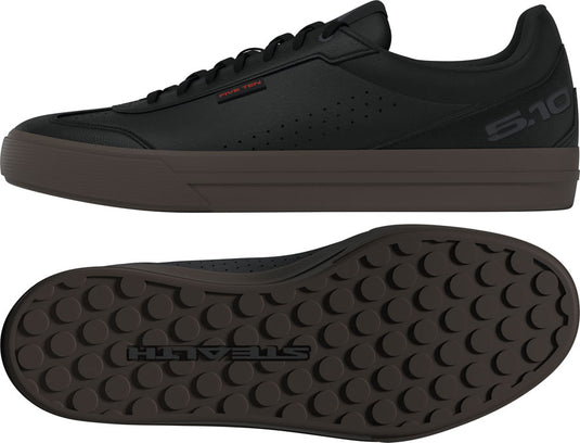 Five Ten Sleuth DLX2 Flat Shoes - Men's, Core Black/Carbon/Gum 5, 8.5