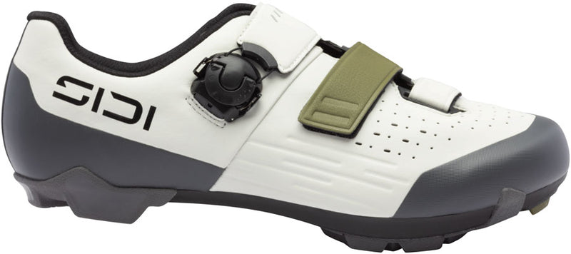 Load image into Gallery viewer, SIDI-Silvis-XC-Clipless-Shoes-Mens-Ice-White-Olive-Green-Mountain-Biking-Shoes

