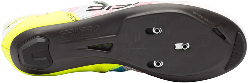 Load image into Gallery viewer, SIDI Wire 3 Road Shoes - Mens, White/Yellow Fluo, 46
