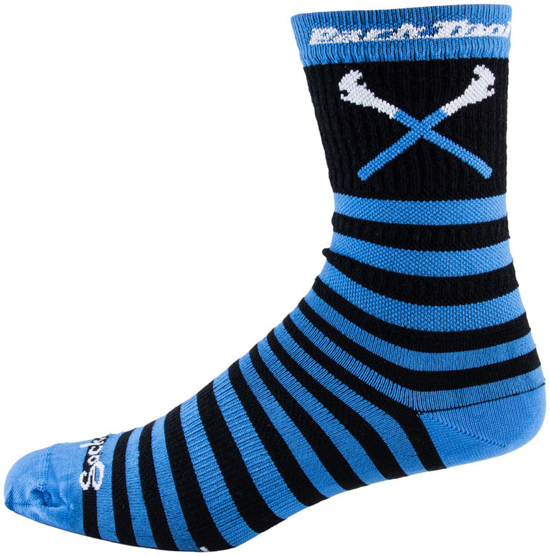 Load image into Gallery viewer, Park Tool SOX-6 Cycling Socks - Black/Blue, Large/X-Large
