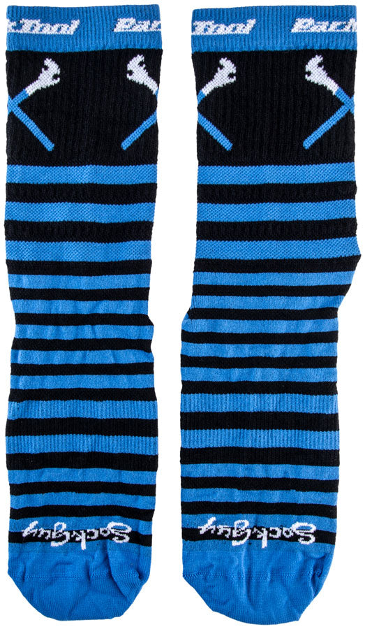 Load image into Gallery viewer, Park Tool SOX-6 Cycling Socks - Black/Blue, Small/Medium
