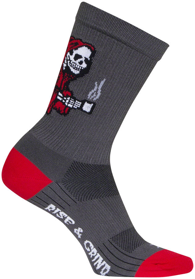 Load image into Gallery viewer, SockGuy SGX Rise and Grind Socks - 6", Gray, Large/X-Large
